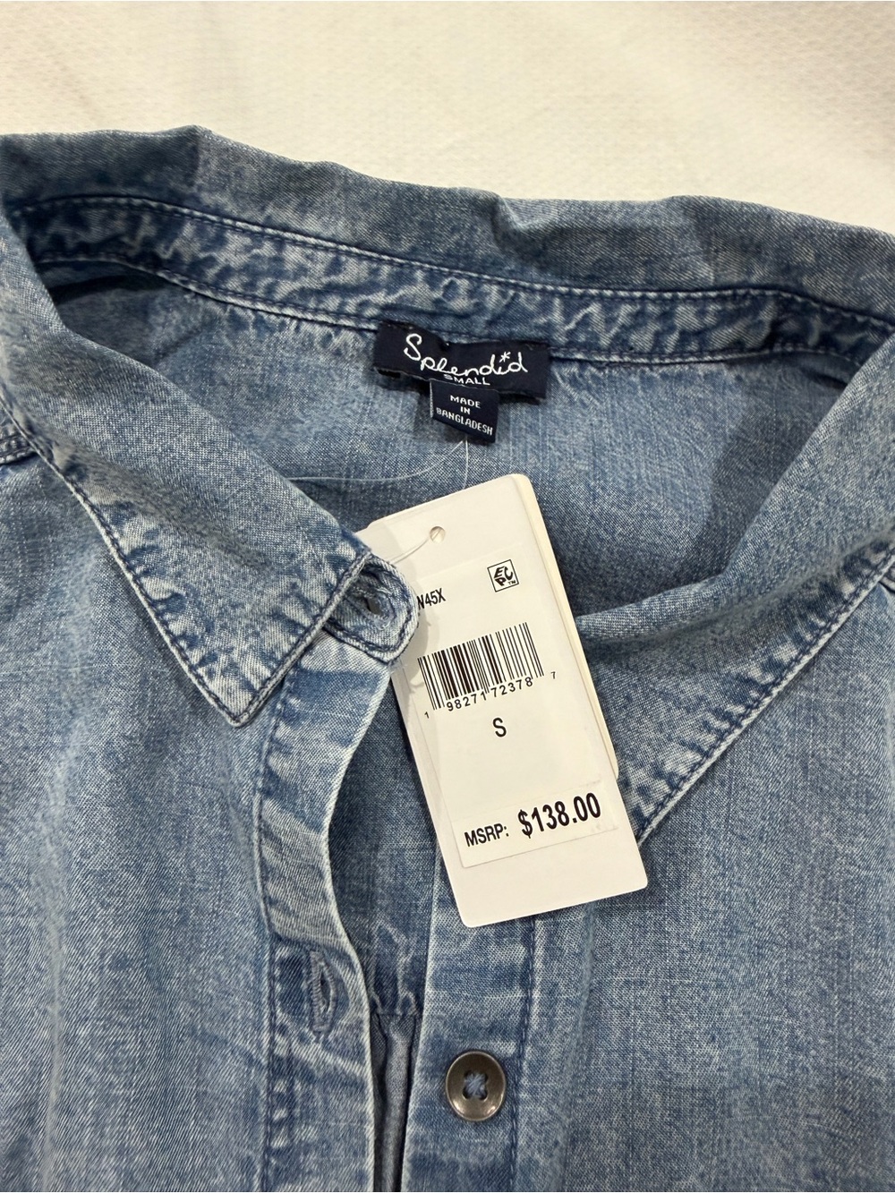 Splendid Women's Light Wash Denim Shirt